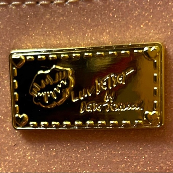 Light Pink Glitter Luv Betsey by Betsey Johnson Gold Chain Shoulder Bag - Picture 6 of 8